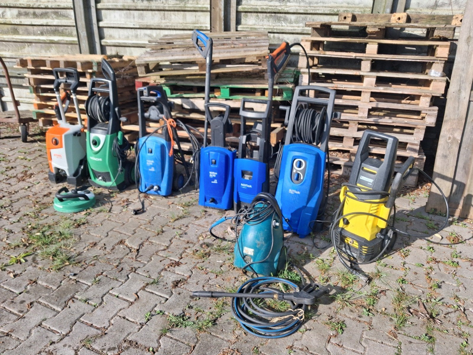 partij ingeruilde hogedrukreinigers., Ophalen, Stihl, Gebruikt, Met regelbare waterdruk