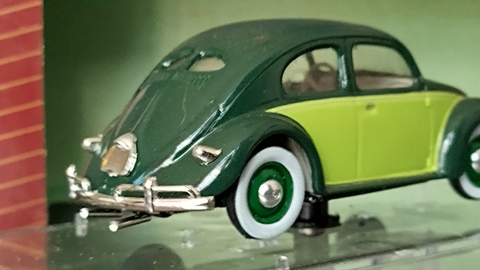 Volkswagen Vw 1200 Kever groen 1;43 Vitesse Pol, Overige merken, Auto, ., Ophalen of Verzenden