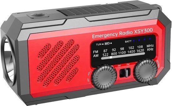 NOODRADIO – SOLAR + DYNAMO + POWERBANK, Ophalen of Verzenden, Nieuw, Radio