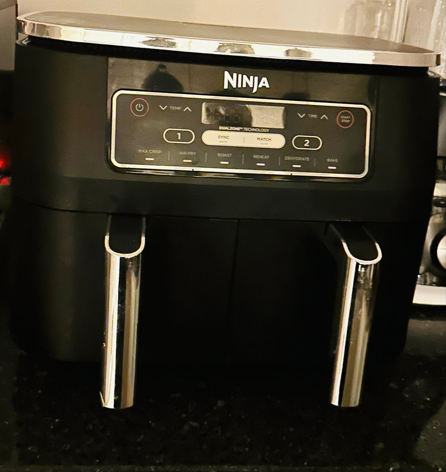 Ninja Foodi Dual Zone 2 laden Airfryer AF300EU 6-in-1 zwart, Ophalen, Zo goed als nieuw, Airfryer, 1000 t/m 1499 gram