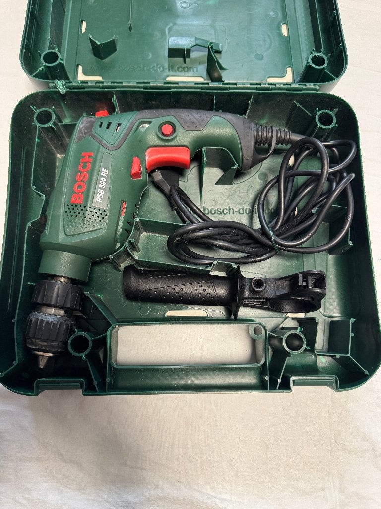 Bosch PSB 500 RE - Boormachines, Doe-het-zelf en Verbouw, Boormachine, Gebruikt, Ophalen of Verzenden, Klopboormechanisme