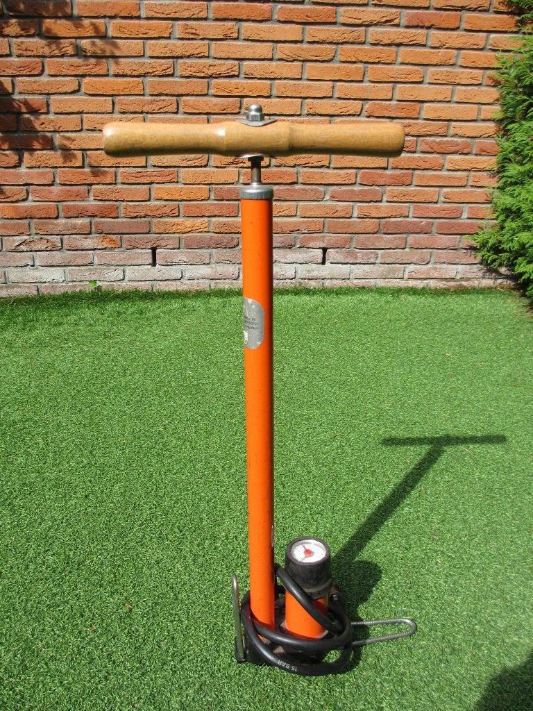 Fietspomp met drukmeter voor racefiets, Fietsen en Brommers, Ophalen, Drukmeter, Gebruikt