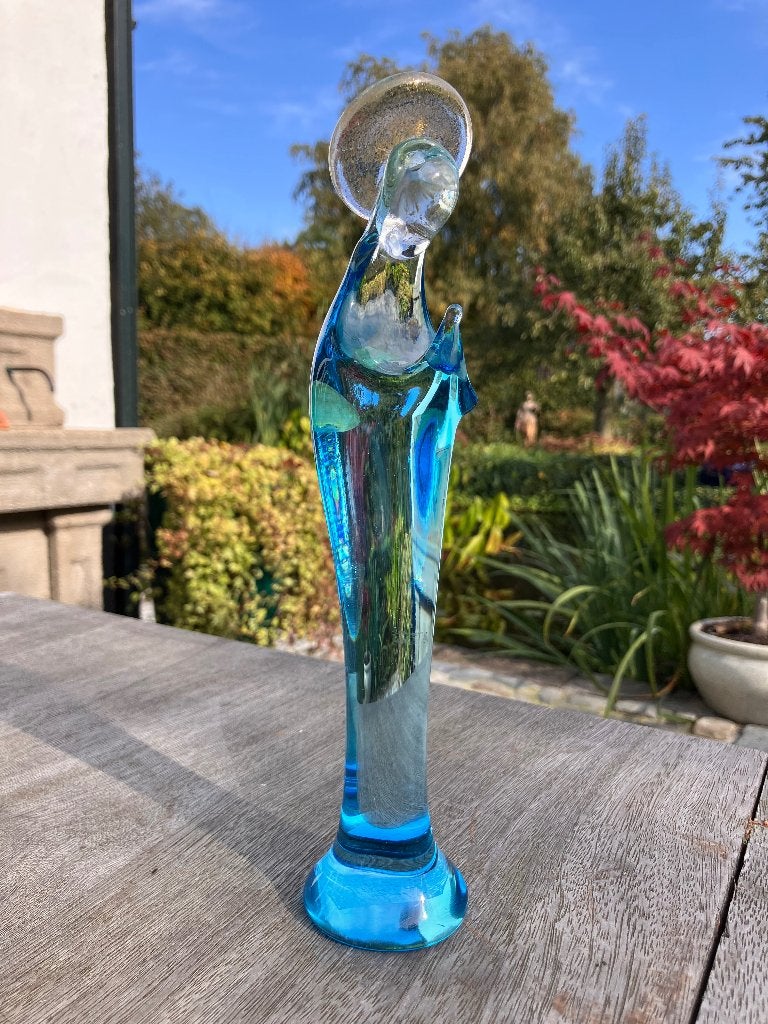 Murano Sommerso glazen Madonna-beeldje, Antiek en Kunst, Ophalen of Verzenden