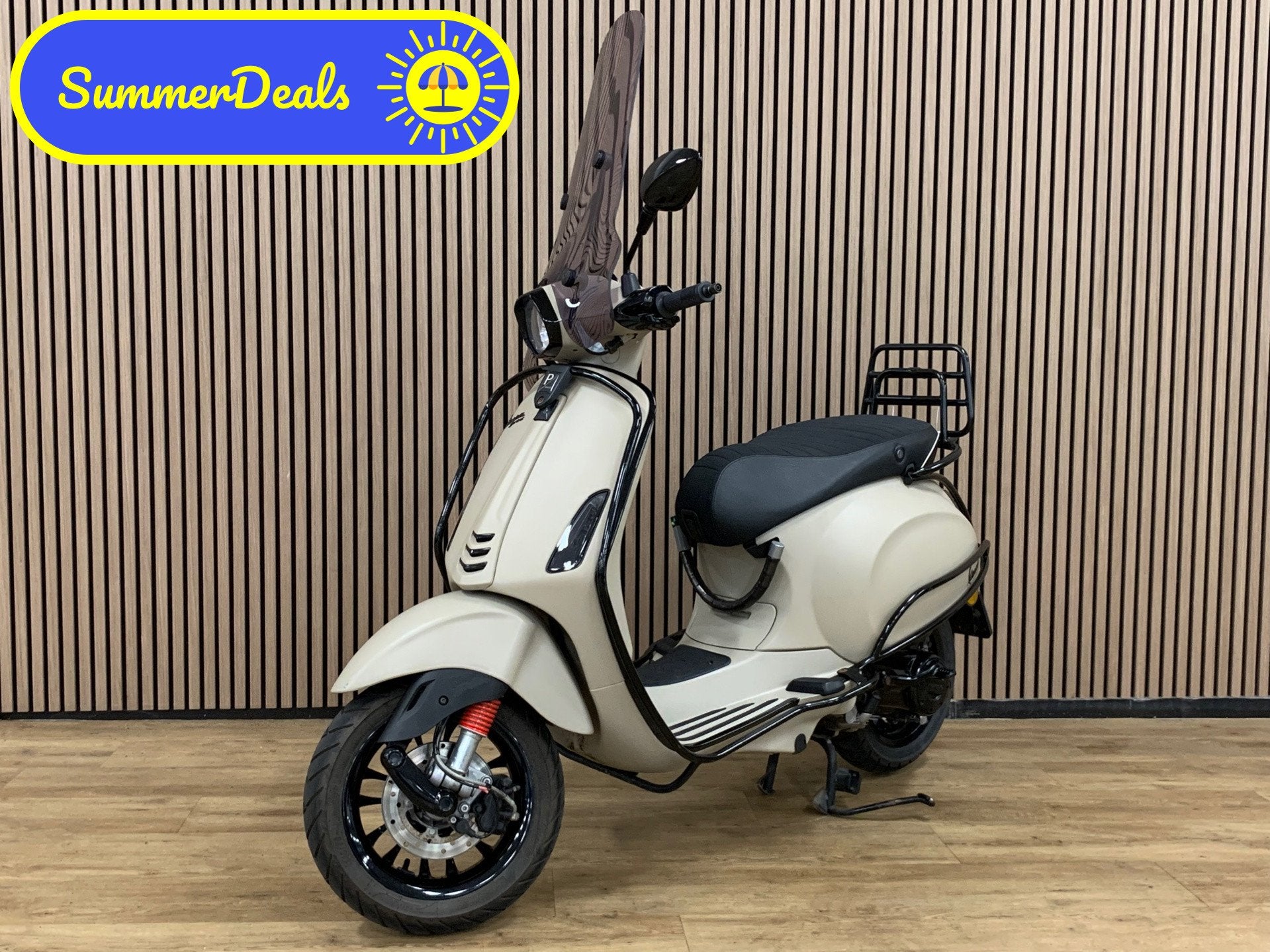 Vespa Snorscooter Sprint 4T Desert Sand|Beugels|LED|, Fietsen en Brommers, Snorfietsen en Snorscooters, Gebruikt, Benzine, Vespa