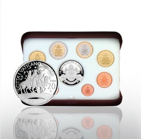 PROOF Set Vaticaan 2023 - 1 ct t/m 2 euro en 20 Euro Zilver, Vaticaanstad, Zilver, Overige waardes, Verzenden