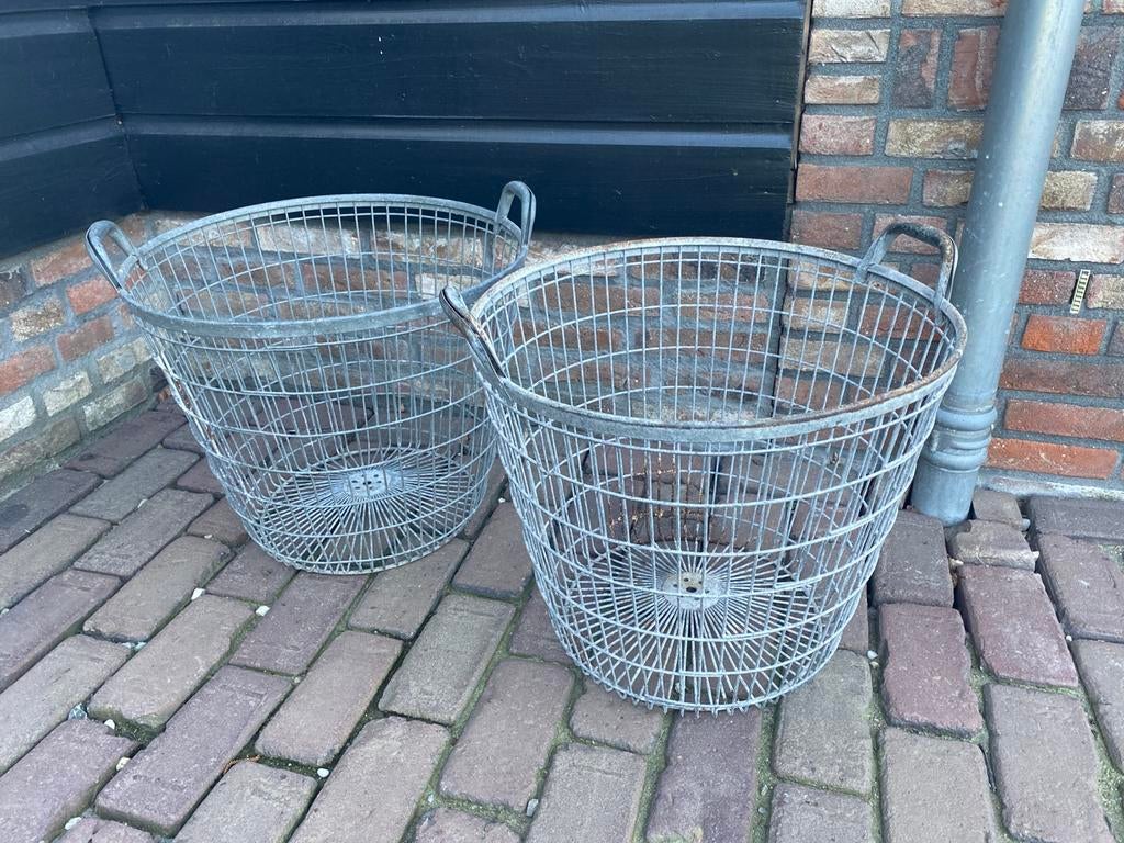 Vintage oude zinken draad/aardappel/bladmand, Ophalen