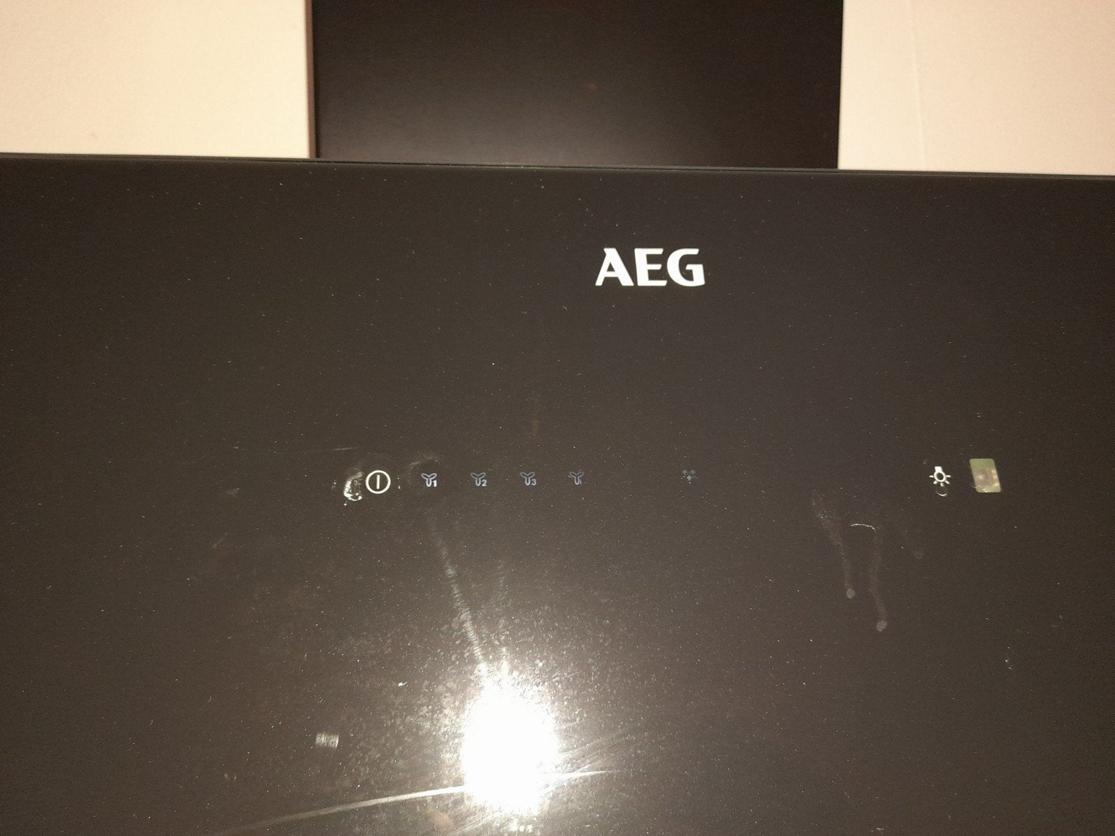 AEG afzuigkap, 90 cm breed, zwart, Witgoed en Apparatuur, Afzuigkappen, Ophalen