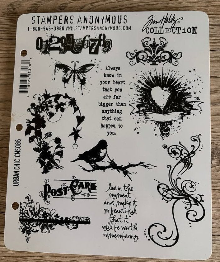 Stempels van Stampers Anonymous Tim Holtz Collection, Ophalen of Verzenden, Gebruikt, Unmounted stempel