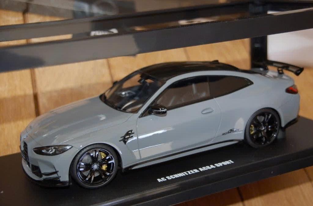 1:18 BMW M4 G82 AC SCHNITZER grey GT spirit GT376 inbox WRH, Hobby en Vrije tijd, Modelauto's | 1:18, Verzenden, Zo goed als nieuw