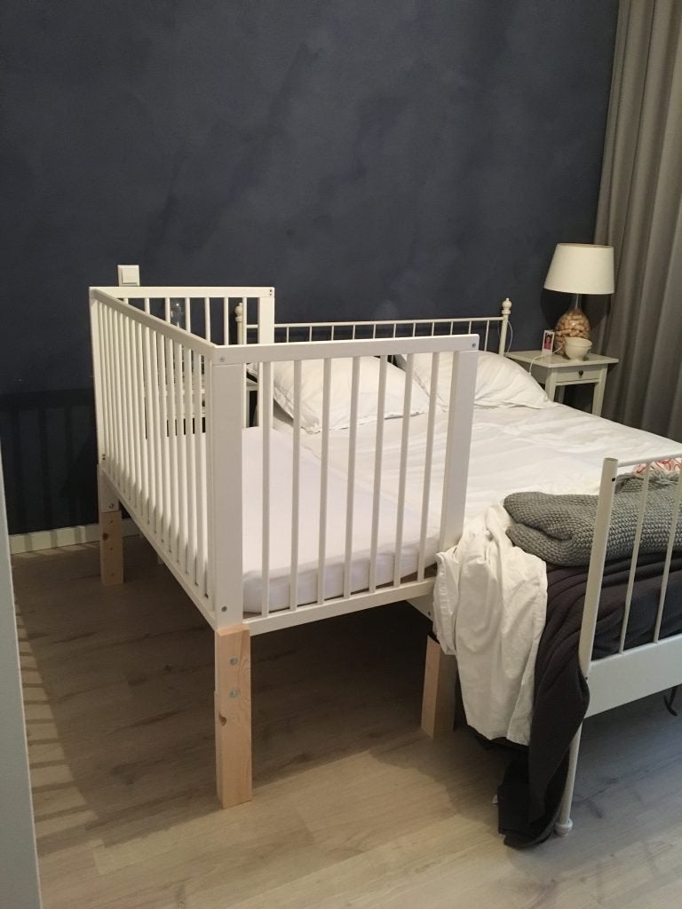 IKEA Gulliver ledikant Wit 60x120 cm CO SLEEPER versie, Ophalen, Gebruikt, 70 tot 85 cm, 140 tot 160 cm