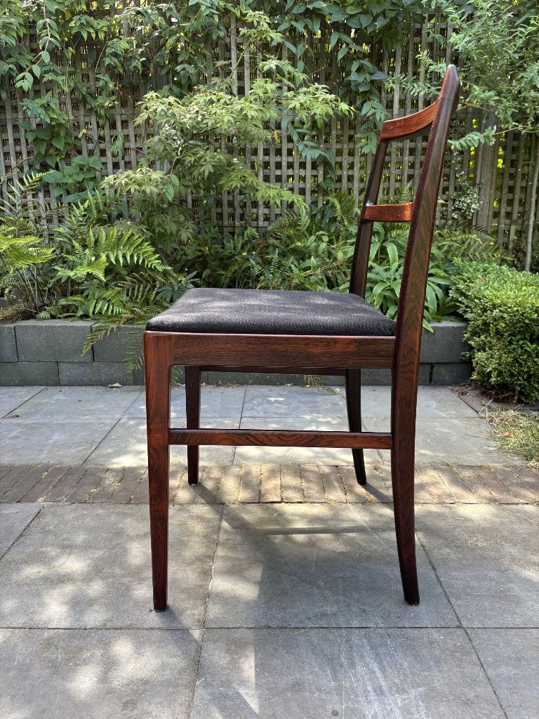 Arne Vodder 4 pallisander eetkamerstoelen 430 Sibast, Ophalen, Gebruikt, Bruin