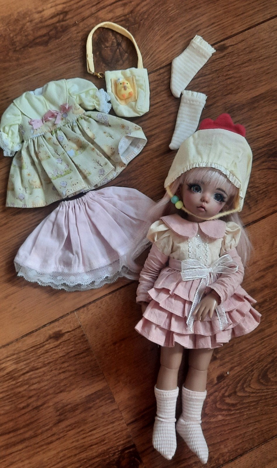 bjd 1/6 , poppen van 25 t/m 30.cm, compleet kleding setje., Verzamelen, Ophalen of Verzenden, Nieuw, Kleertjes