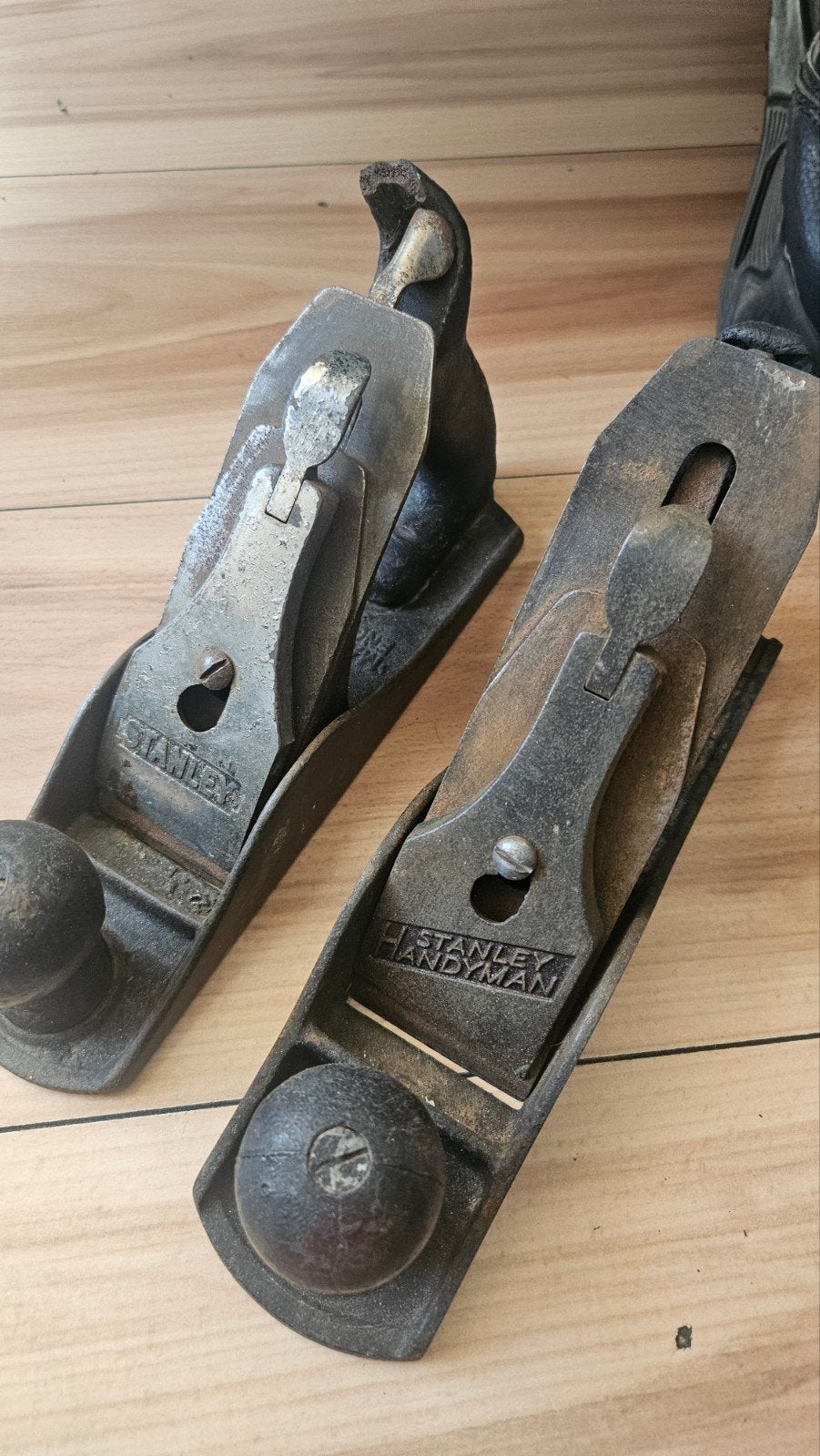 Set van 2 vintage Stanley schaven - Handyman en onbekend, Ophalen of Verzenden, Gebruikt, Overige typen, Stanley