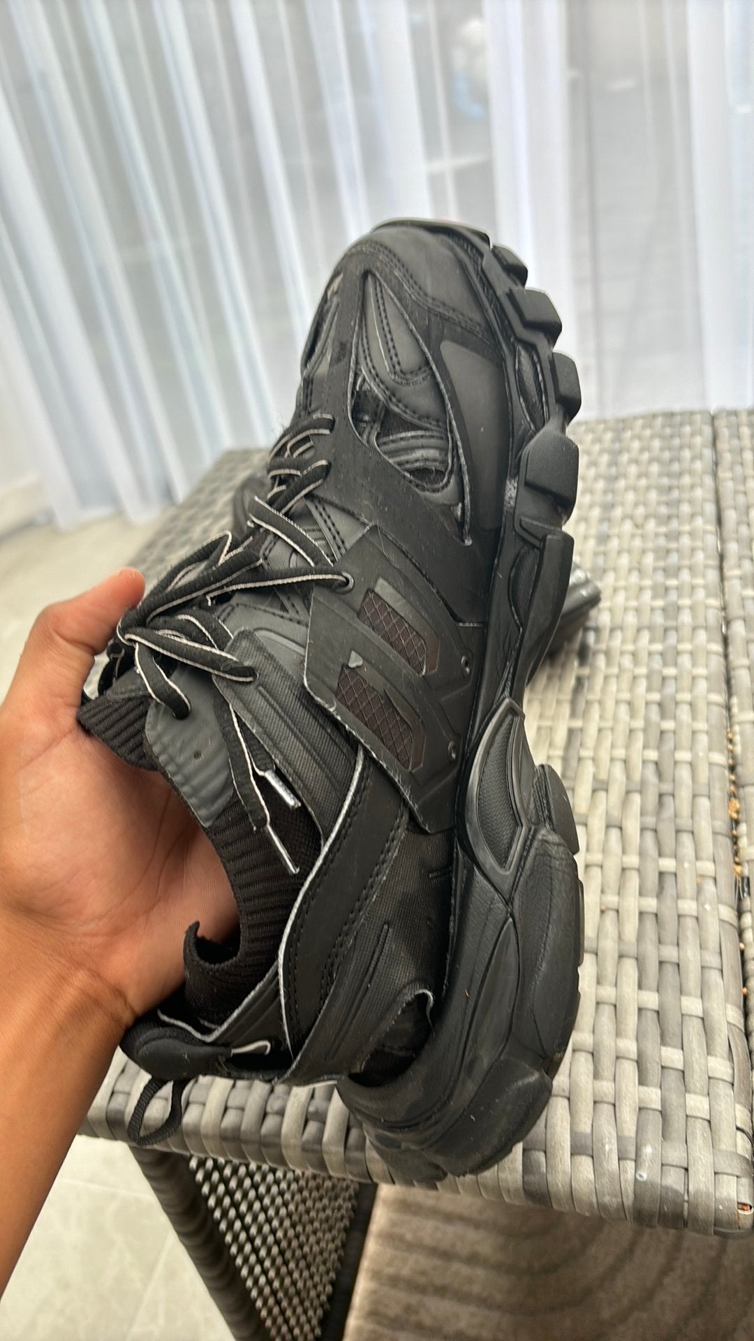 Balenciaga Track Sneakers Zwart Maat 44, Ophalen, Gedragen, Zwart, Sneakers of Gympen