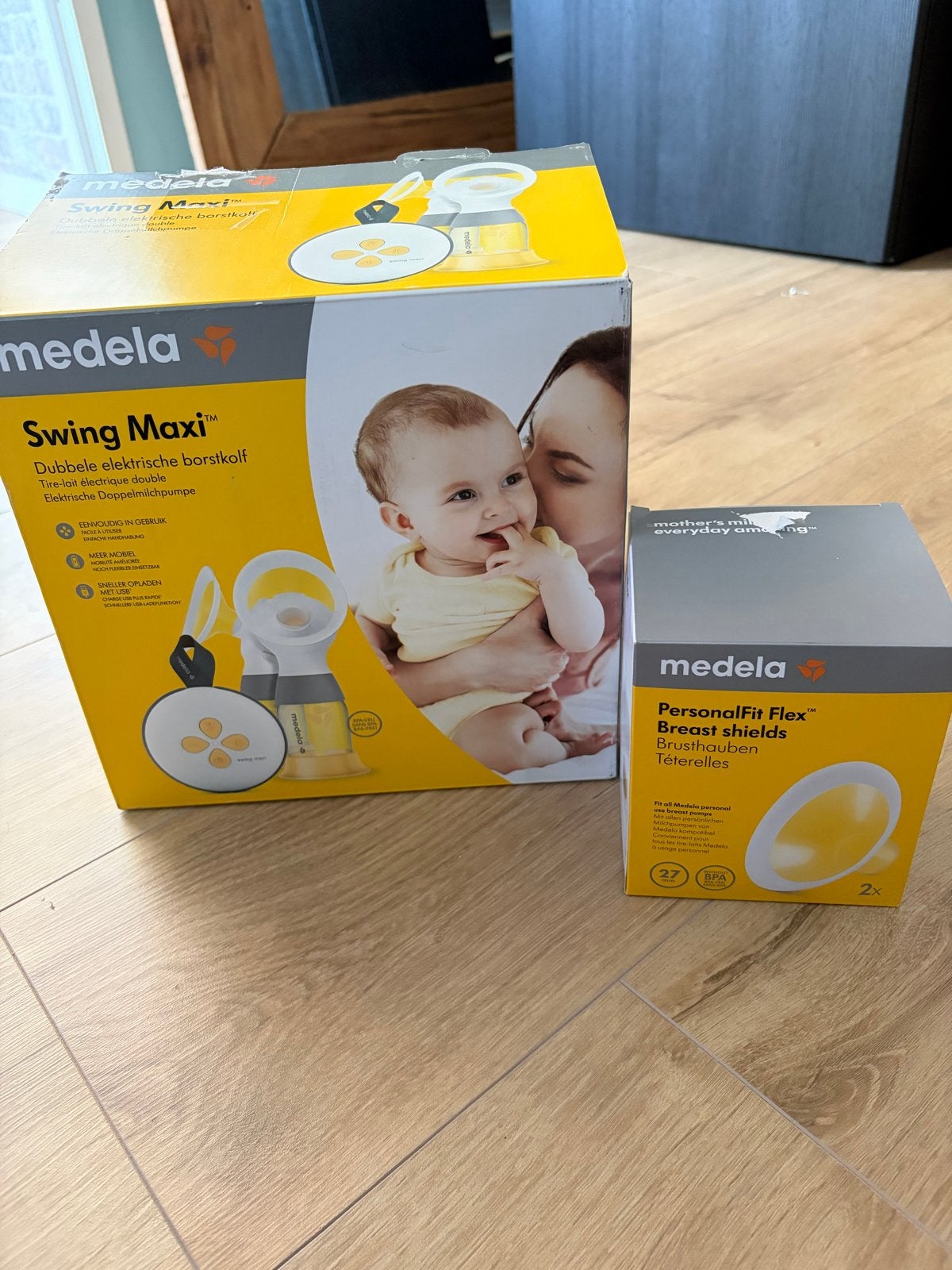 Medela Swing Maxi Dubbele Elektrische Borstkolf, Ophalen, Gebruikt, Dubbelzijdig, Medela