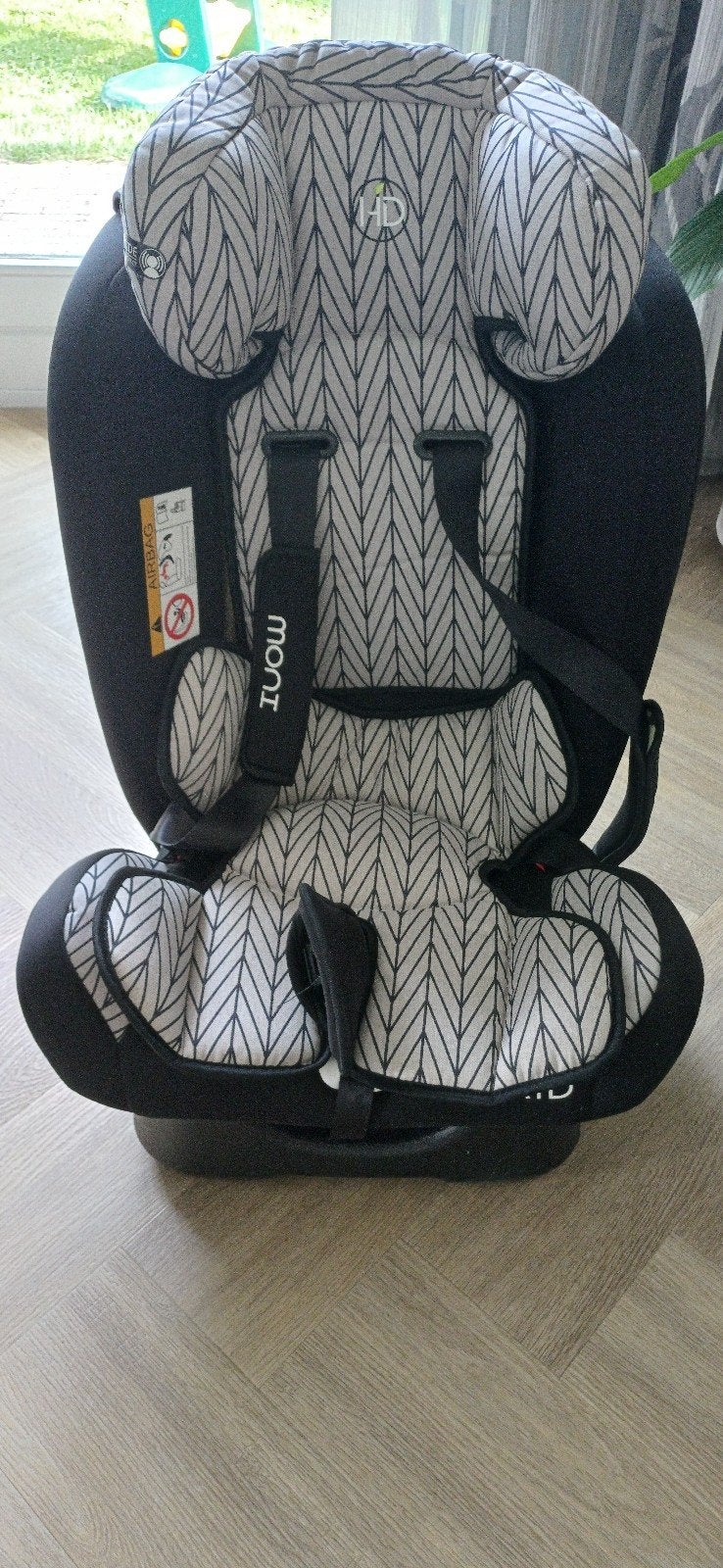 Kangaroo Hybrid autostoel beige lijnen 0-36 kg, Overige merken, 0 t/m 18 kg, Ophalen of Verzenden, Zo goed als nieuw
