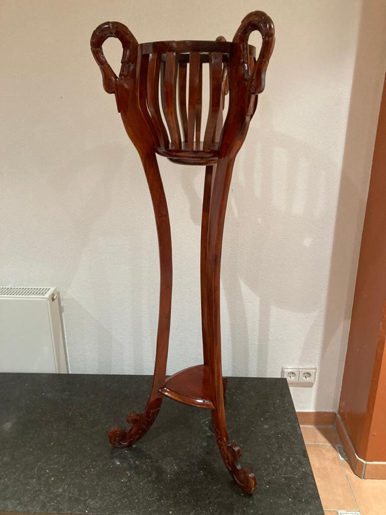 Houten Planten standaard ( tafel ) met eenden koppen, Ophalen, Hout, Gebruikt, Klassiek