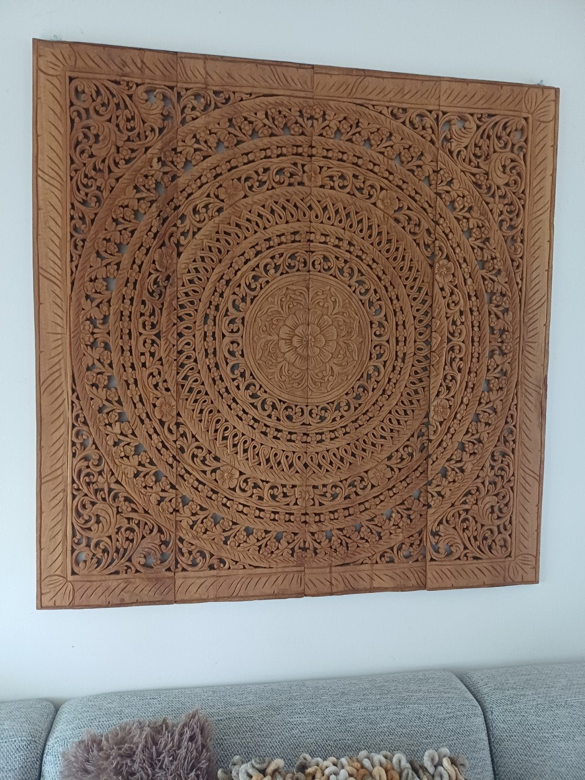 zwaar echt houten wandpaneel/schilderen, Oosterse stijl., Oosters, Hout, Ophalen of Verzenden, Zo goed als nieuw