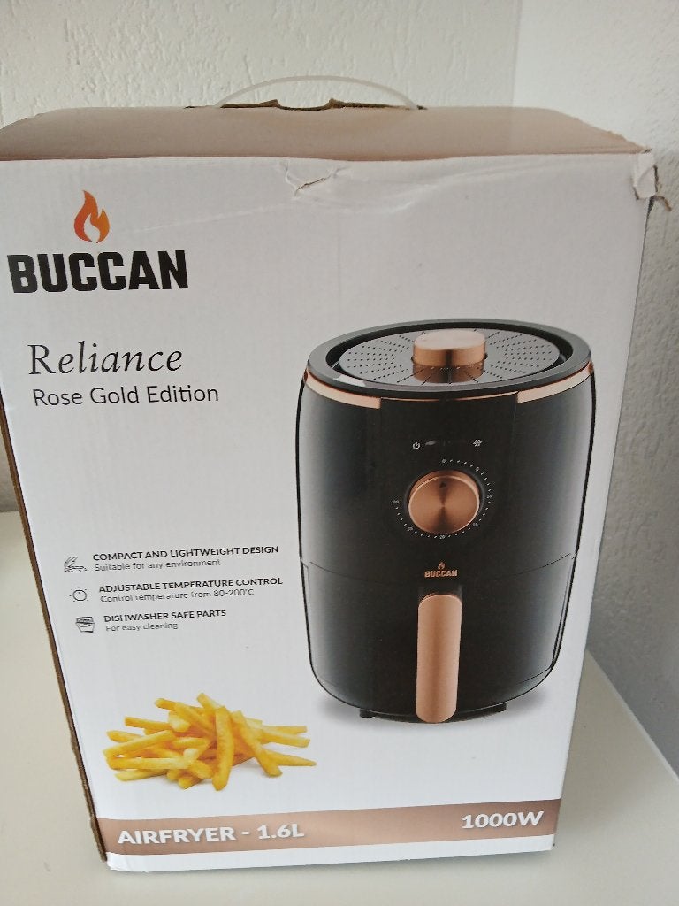 Foto 2 van Nieuwe Buccan Reliance Airfryer Rose Gold Edition 1.6L