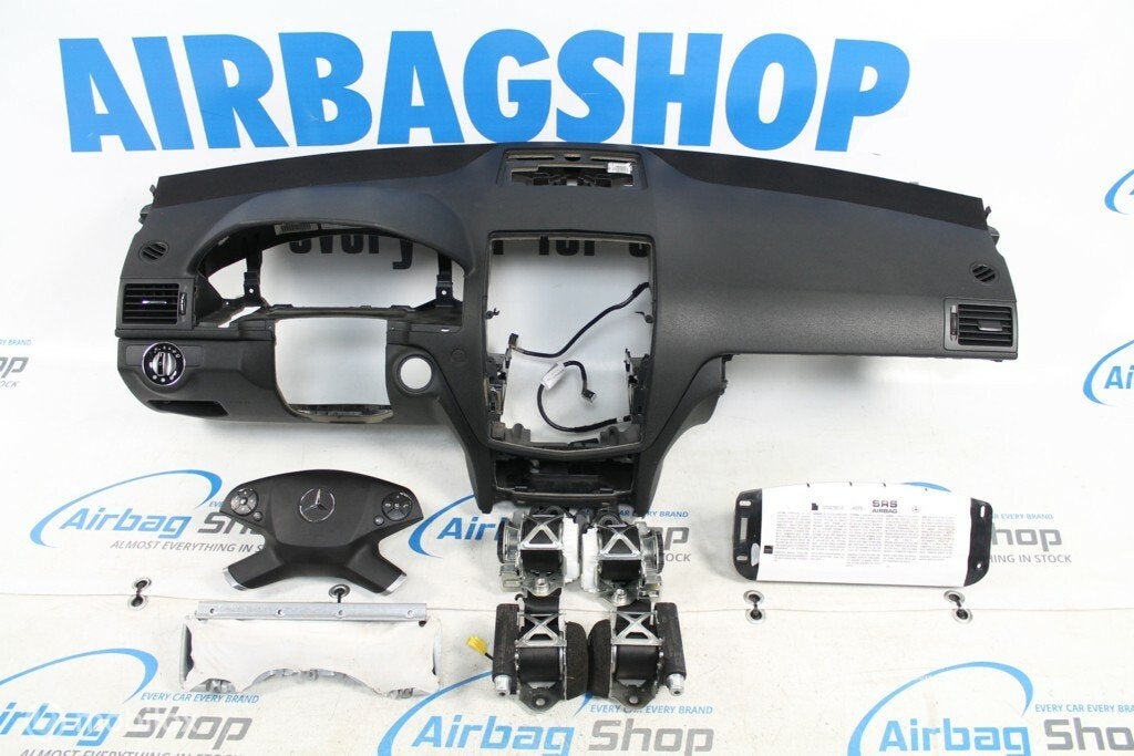 Airbag set - Dashboard 4 spaak Mercedes C klasse W204, Auto-onderdelen, Dashboard en Schakelaars, Gebruikt, Ophalen of Verzenden