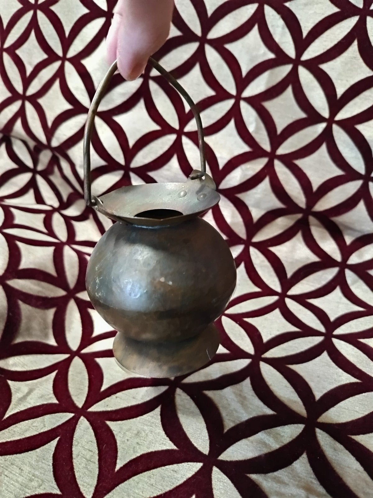 Antieke Koperen Potje met Handvat, Antiek en Kunst, Antiek | Koper en Brons, Ophalen of Verzenden