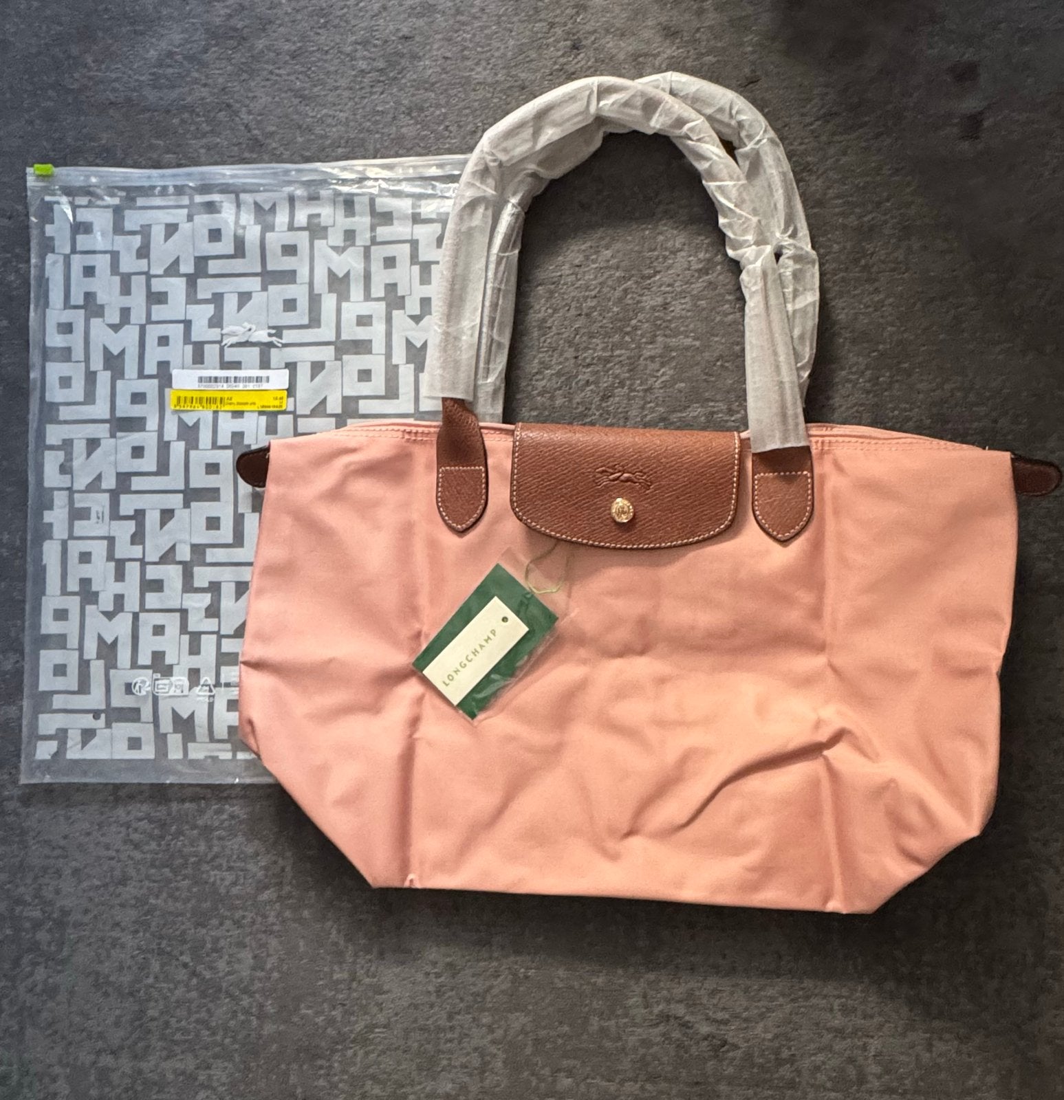 Longchamp Le Pliage- Maat L - Roze - Nieuw, Ophalen of Verzenden, Nieuw, Roze, Shopper