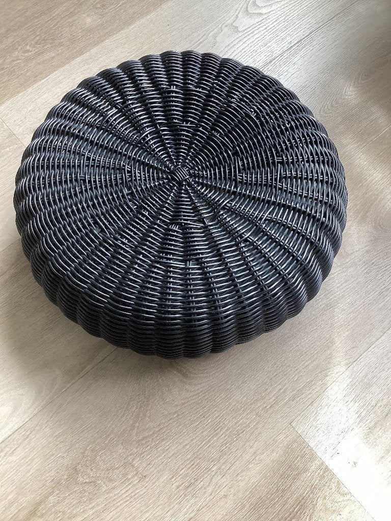 Poef, IKEA, zgan, Minder dan 50 cm, Rond, Ophalen of Verzenden, Zo goed als nieuw