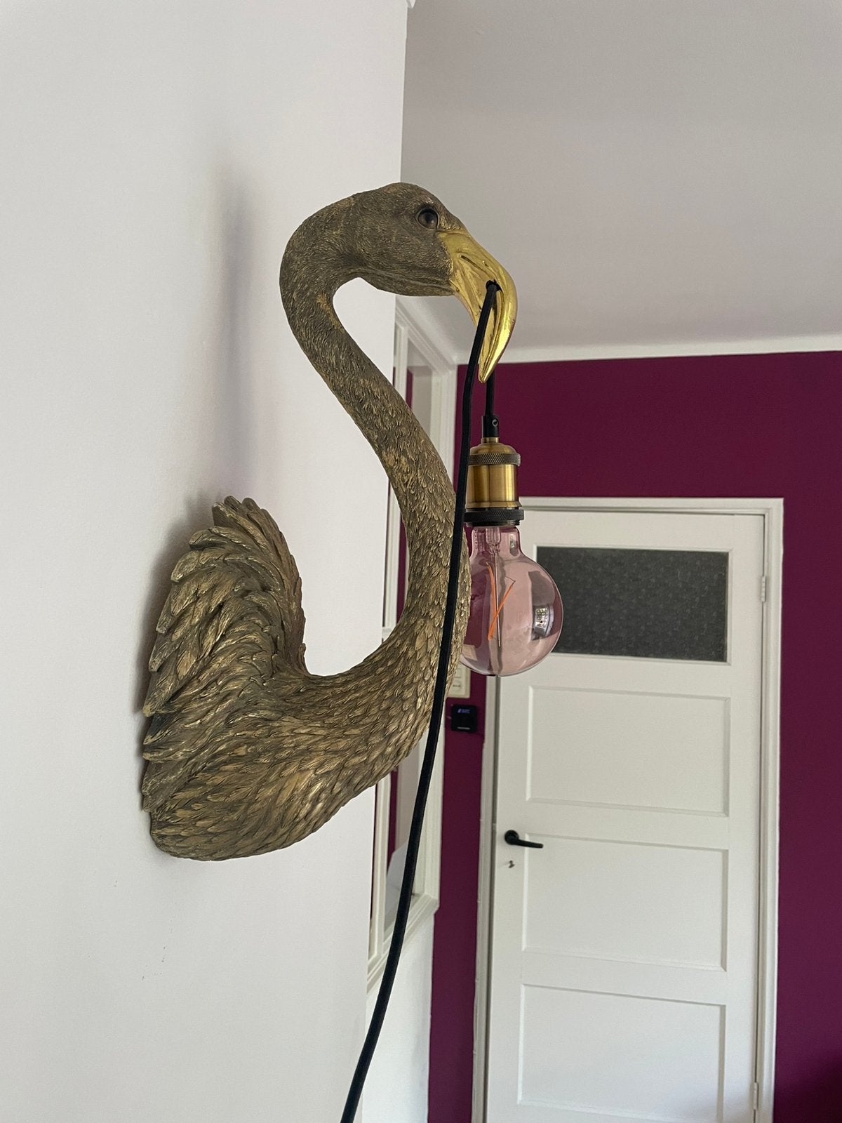 Wandlamp Flamingo goud, Ophalen of Verzenden, Zo goed als nieuw
