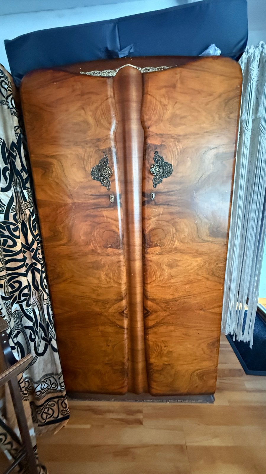Vintage Kledingkast Art Deco Stijl - 175x92x54 cm, Antiek en Kunst, Antiek | Meubels | Kasten, Ophalen