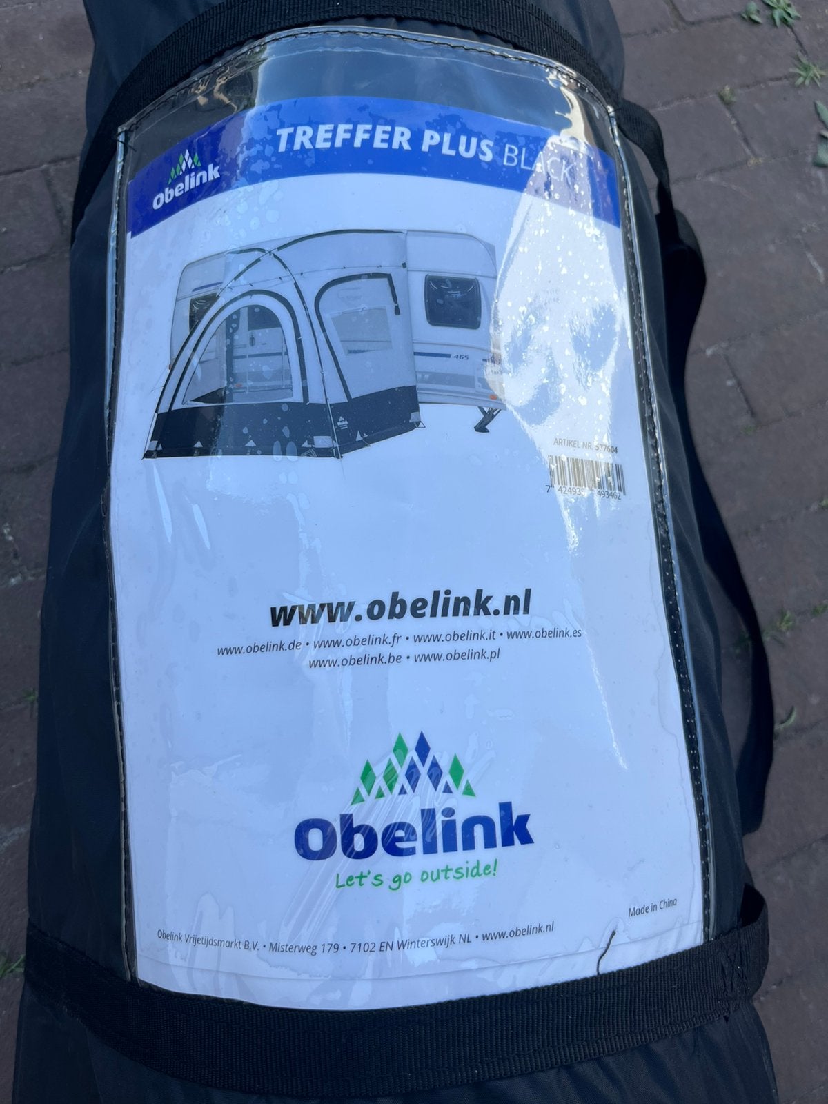 Obelink treffer plus black voortent, Caravans en Kamperen, Tenten, Ophalen of Verzenden, Zo goed als nieuw, Tot en met 4