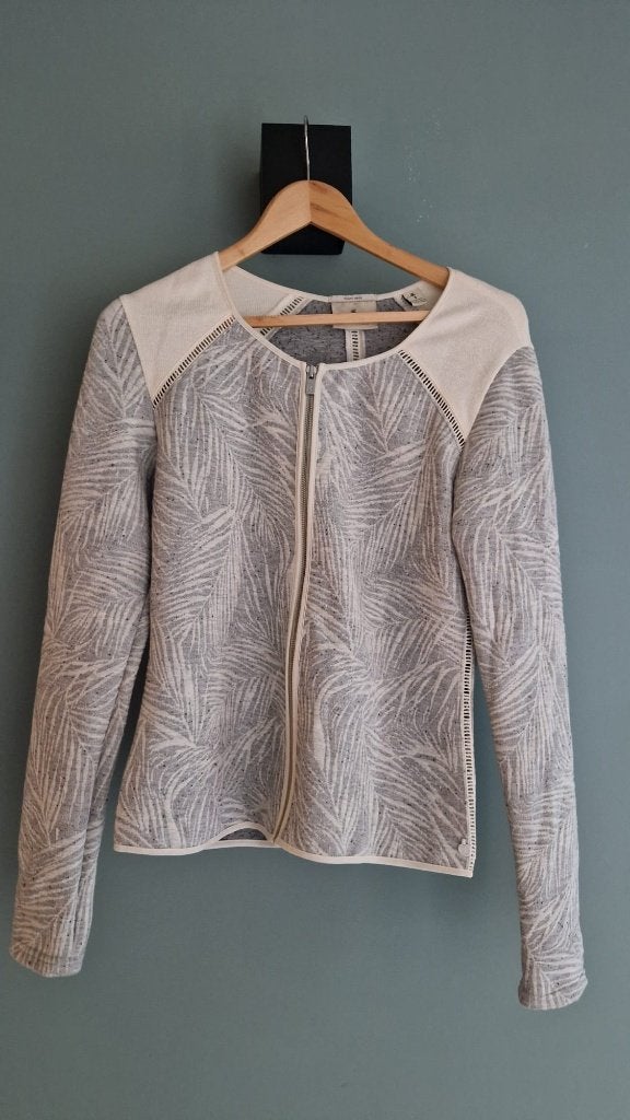 Grijs - crème kleurig jasje Maison Scotch, Maat 38/40 (M), Zo goed als nieuw, Jasje, Grijs
