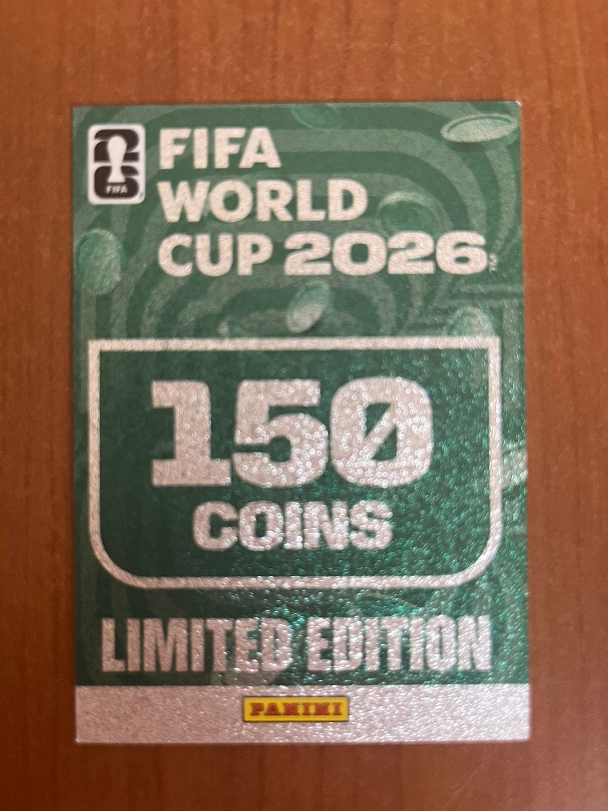 FIFA World Cup 2026 Panini Limited Edition 150 Coins, Ophalen, Zo goed als nieuw, Overige sporten, Spelerskaart
