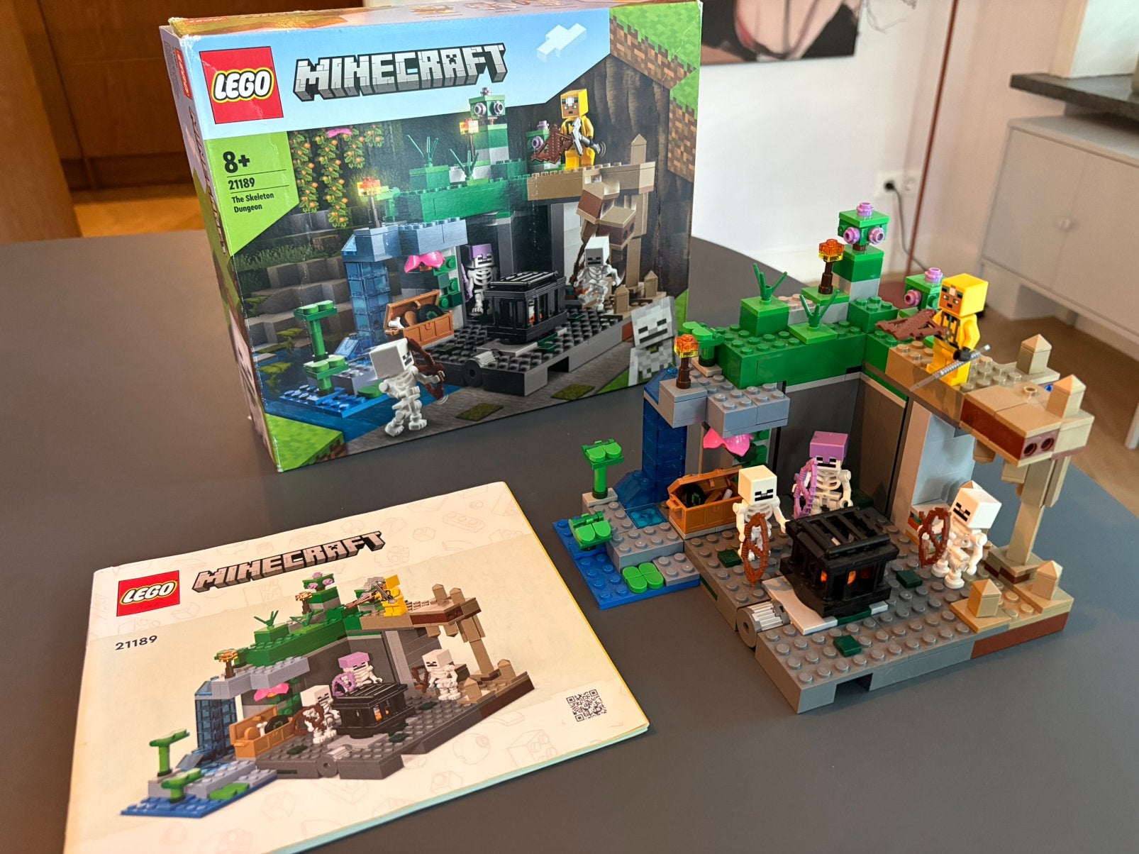 LEGO Minecraft 21189 The Skeleton Dungeon, Minecraft, Lego, Ophalen of Verzenden, Zo goed als nieuw