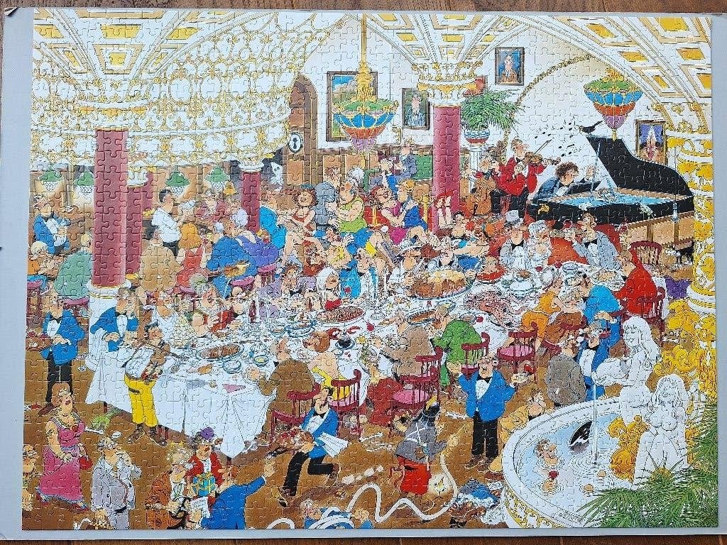 Jan van Haasteren De bruiloft 950 stukjes, Ophalen of Verzenden, 500 t/m 1500 stukjes, Zo goed als nieuw, Legpuzzel