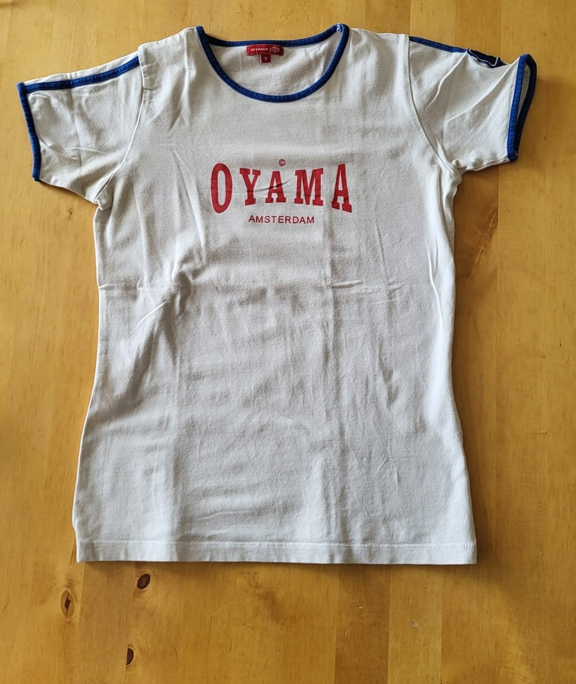 Oyama Amsterdam T-shirt - mt. S, Wit, Ophalen of Verzenden, Korte mouw, Maat 36 (S)