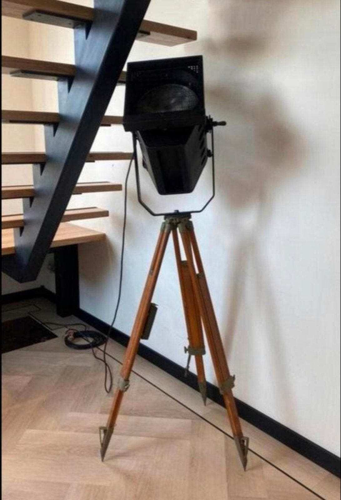 Antieke Studiolamp op Statief - Vintage Filmspot, Ophalen of Verzenden