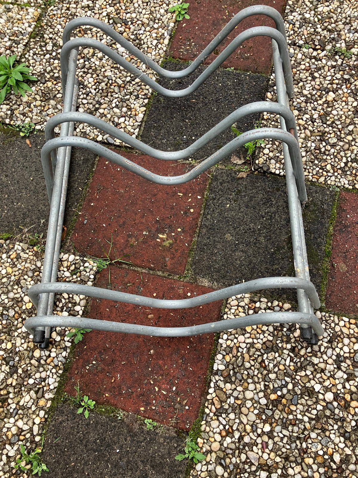 Fietsenrek voor 3 fietsen - Gegalvaniseerd staal, Ophalen, Gebruikt