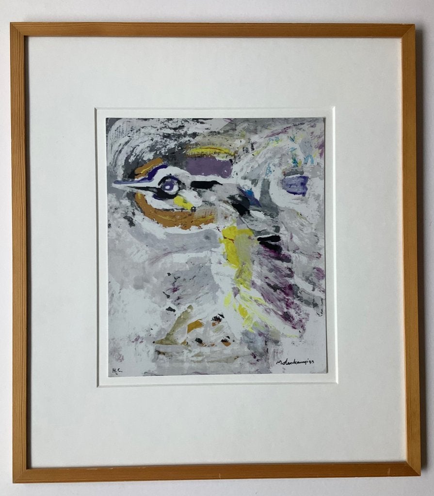 Zeefdruk Nico Molenkamp "Reiger", Antiek en Kunst, Kunst | Litho's en Zeefdrukken, Zeefdruk, Gesigneerd, Ophalen of Verzenden