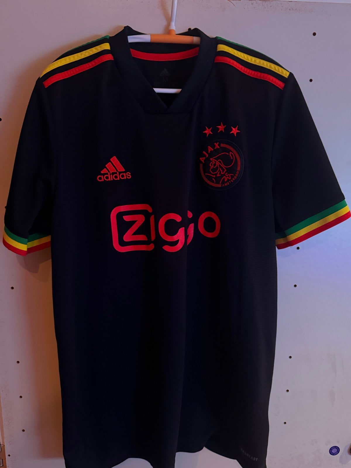 Ajax Bob Marley shirt 2021-2022 Maat M, Kleding | Heren, Ophalen of Verzenden, Zo goed als nieuw, Zwart