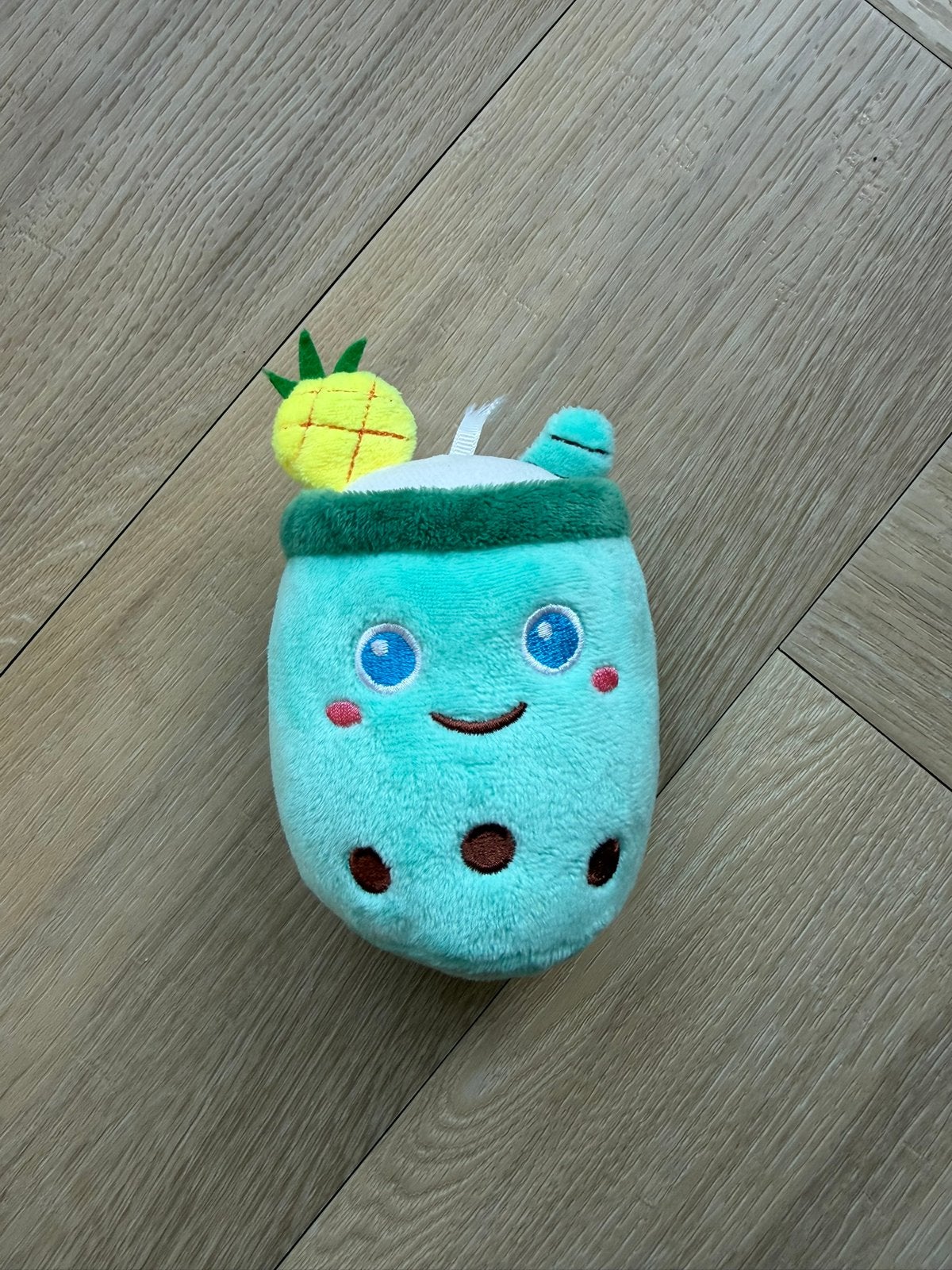 Knuffel, zachte pluche bubble-tea, Ophalen of Verzenden, Zo goed als nieuw, Overige typen, Klein (minder dan 20 cm)