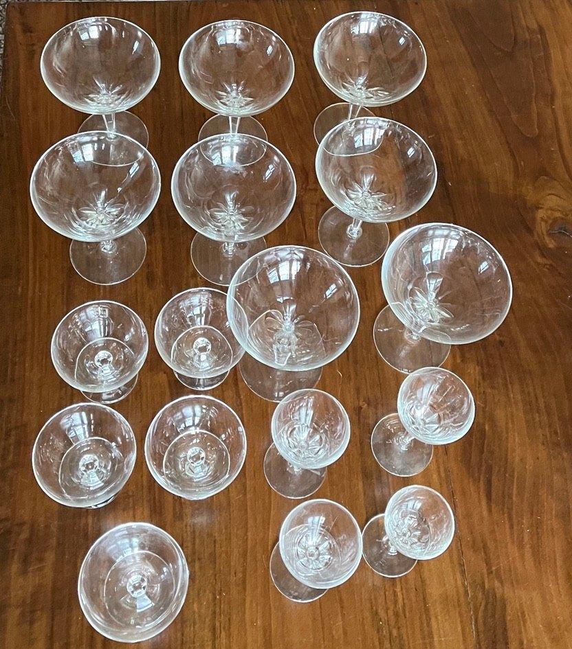 Kristallen glasservies, Antiek en Kunst, Antiek | Glas en Kristal, Ophalen of Verzenden