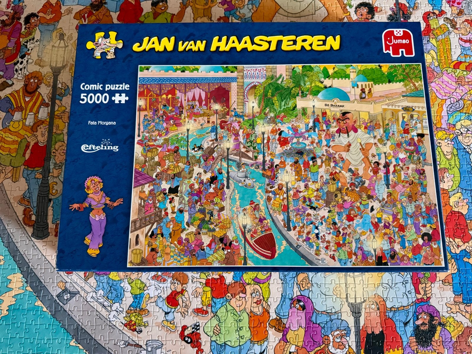 Jan van Haasteren - Efteling - Fata Morgana 5000 stukjes, Ophalen of Verzenden, Meer dan 1500 stukjes, Zo goed als nieuw, Legpuzzel