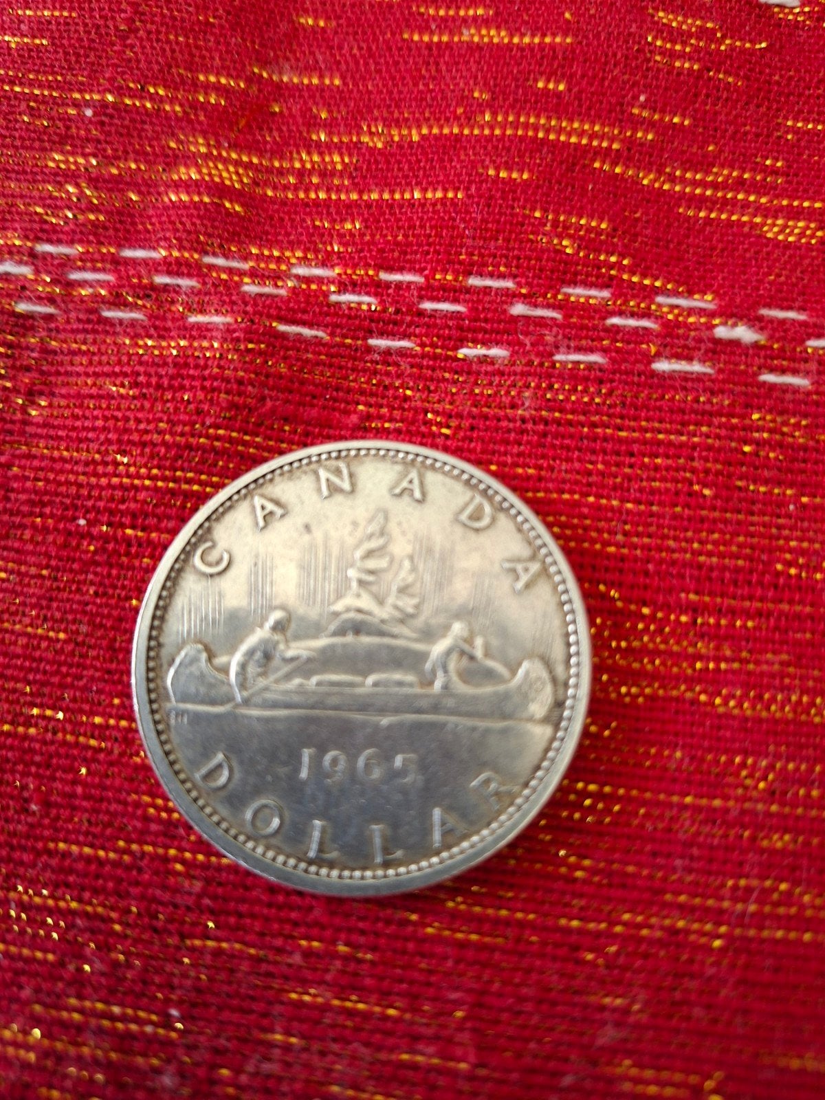 zilveren dollar canada uit 1965, Ophalen of Verzenden, Noord-Amerika, Zilver