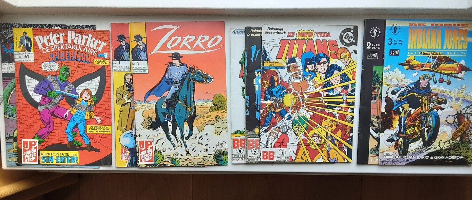 Strips: Zorro, Peter Parker, New Teen Titans (Junior Press), Boeken, Strips | Comics, Meerdere comics, Ophalen of Verzenden, Zo goed als nieuw