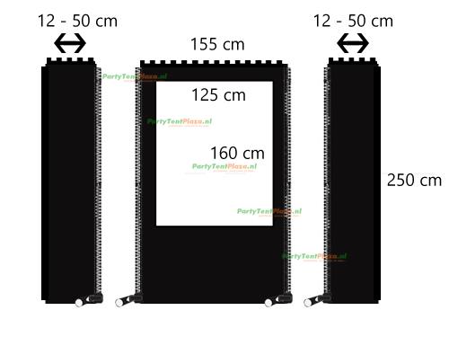Winddicht Verandazeil met Deur – Set voor 187–199 cm, Ophalen of Verzenden, Nieuw, Minder dan 5 meter, Partytent