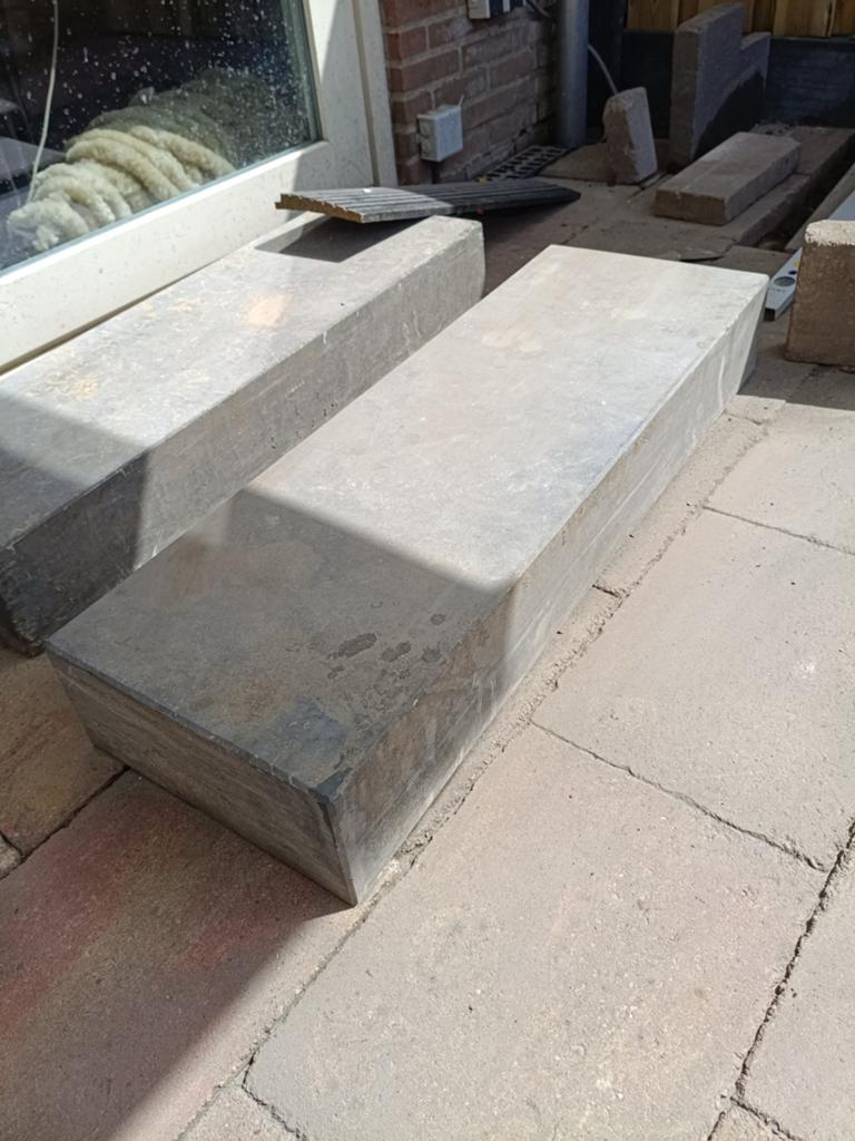 2 grote Leisteen blokken, opstap blok gratis, Ophalen, Gebruikt, Minder dan 100 cm, Minder dan 25 cm