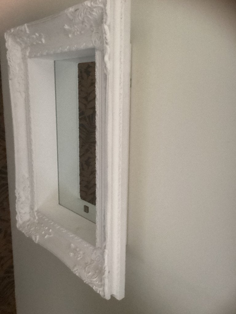 Witte spiegel van RivieraMaison, Ophalen, Gebruikt, Minder dan 100 cm, Rechthoekig