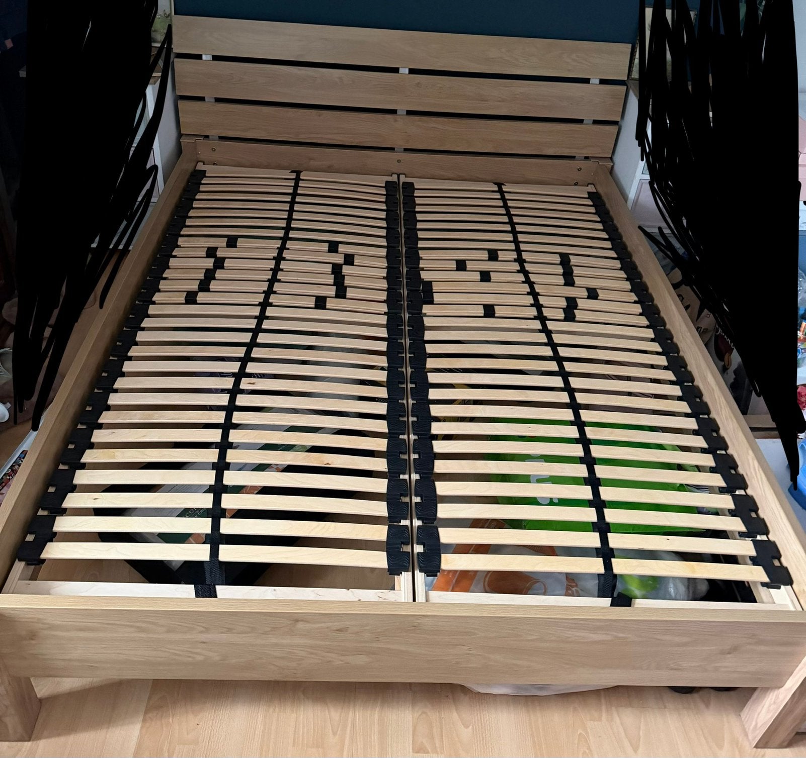 Tweepersoonsbed 200x160cm met lattenbodem, Ophalen, Gebruikt, Tweepersoons, 200 cm