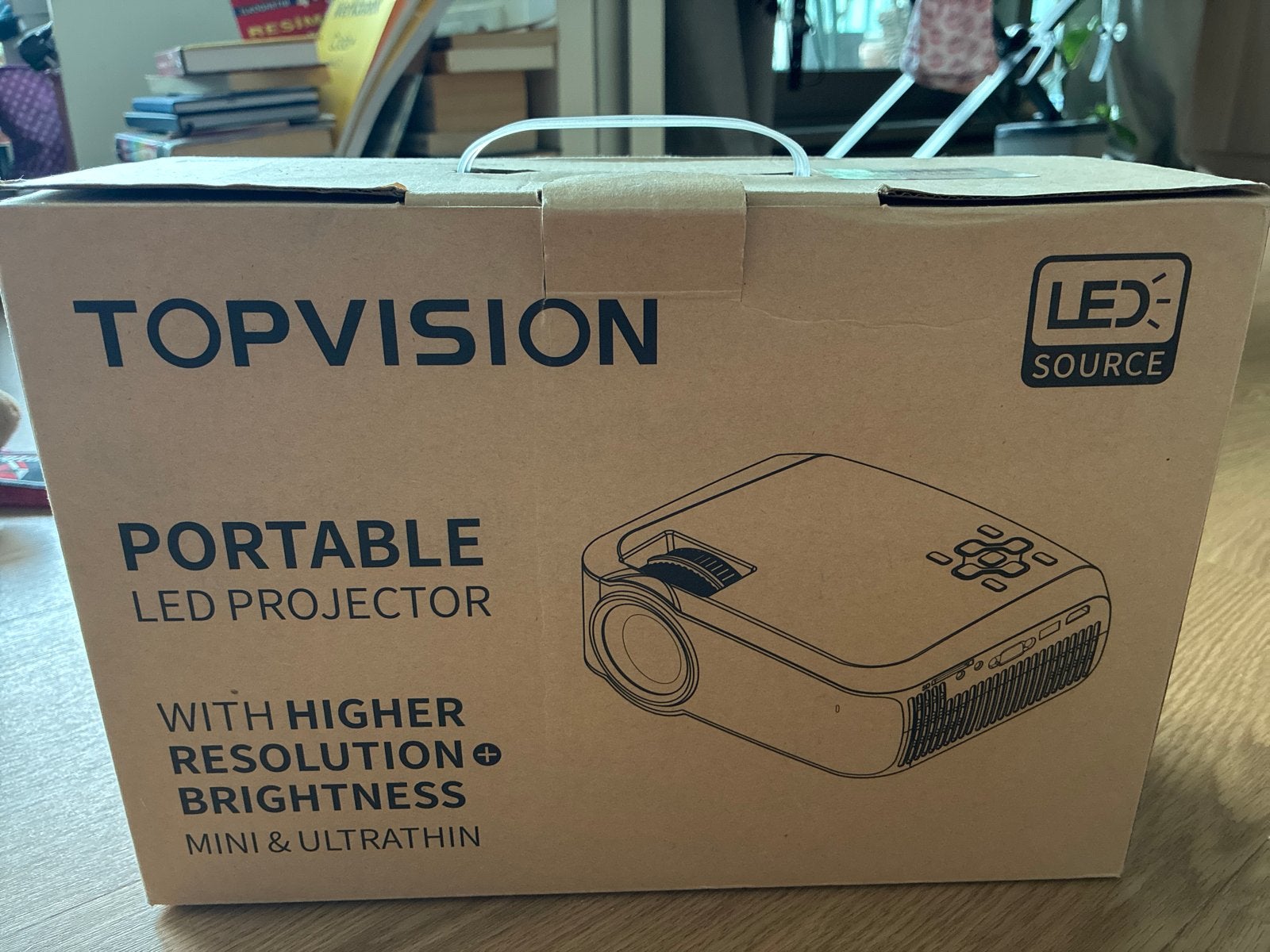 TOPVISION Draagbare LED Projector - Nieuw in doos, Ophalen of Verzenden, Nieuw, LED, Overige resoluties