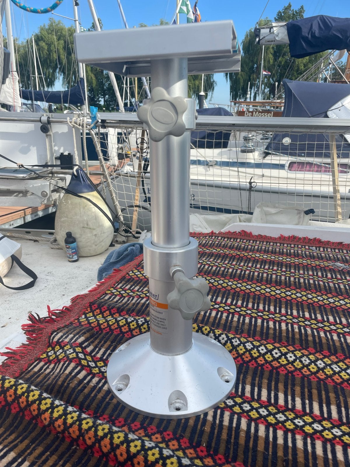 Verstelbare Tafel Poot - vetus boot of camper, Ophalen, Gebruikt, Interieur en Kussens